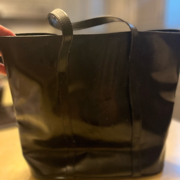 Rare! 01-01-00 Y2K/Millennials Black and Red Patent Satchel - Picture 2 of 5